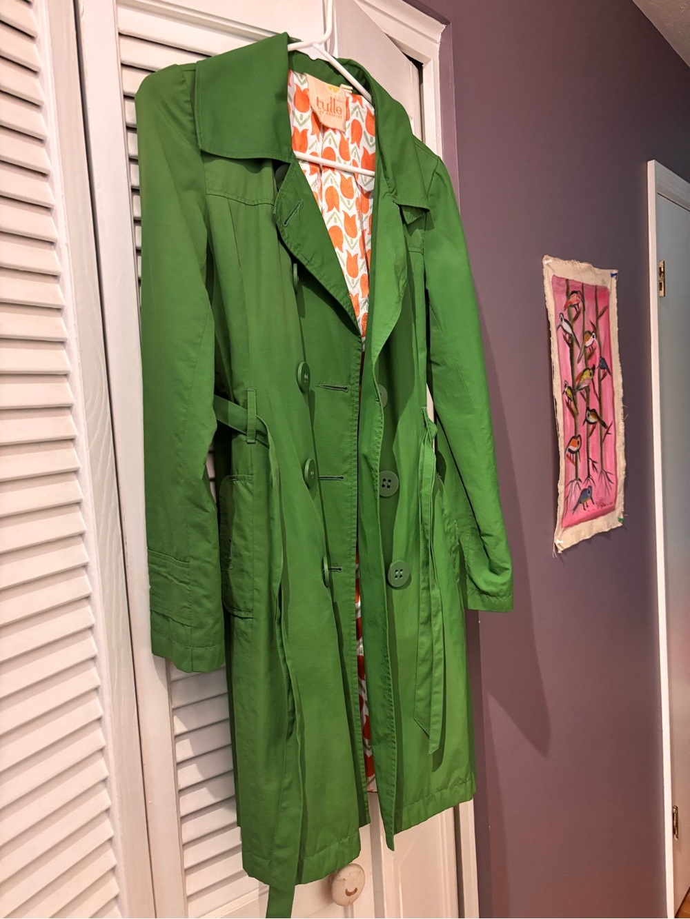 Green Trench Coat - Women's Lightweight Trench
